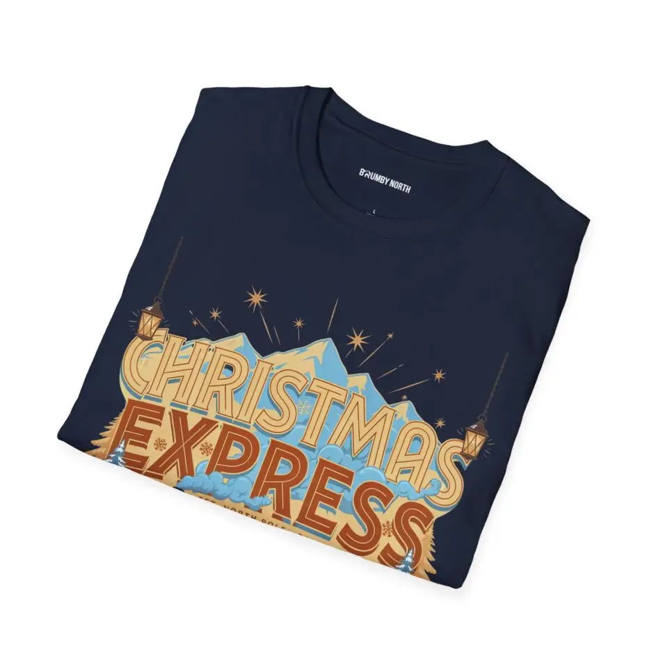 Image Alt Text Front Images Christmas Express vintage holiday train graphic T-shirt on female model Charcoal Christmas Express retro locomotive graphic tee front view Vintage Christmas train unisex T-shirt Holiday steam train Christmas graphic shirt Lifestyle Images Woman wearing Christmas Express holiday T-shirt in studio Casual festive outfit featuring Christmas Express graphic tee Close-up Images Christmas Express vintage train graphic close-up on charcoal T-shirt Premium DTG printed Christmas locomotive design details