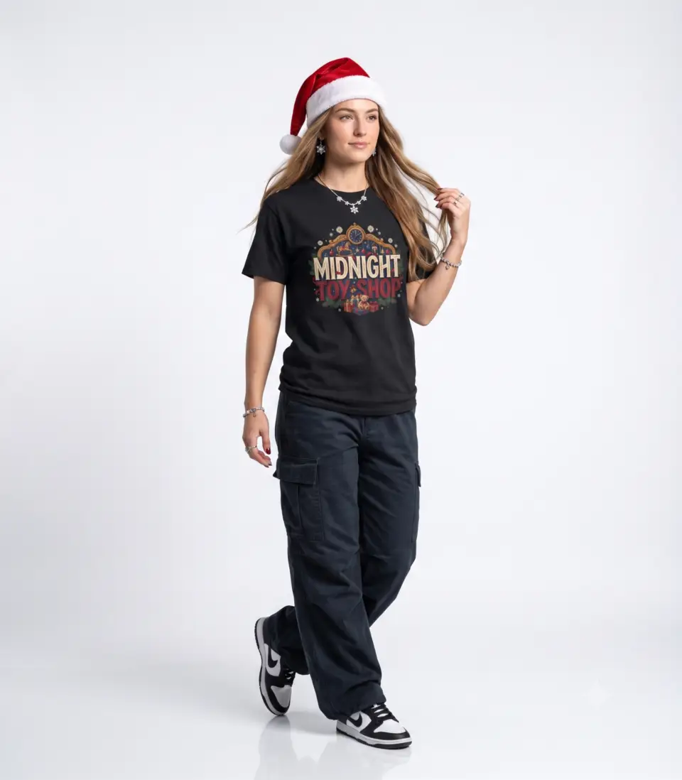 Midnight Toy Shop Vintage Christmas Unisex T-Shirt