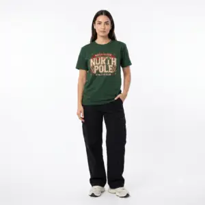 Image Alt Text Front Images North Pole Winter Edition athletic club graphic T-shirt on female model Forest green North Pole Winter Edition Christmas graphic tee front view Vintage holiday athletic club unisex T-shirt North Pole varsity Christmas graphic shirt Lifestyle Images Woman wearing North Pole Winter Edition holiday T-shirt in studio Casual festive outfit featuring North Pole Winter Edition graphic tee Close-up Images North Pole Winter Edition varsity Christmas graphic close-up Premium DTG printed holiday athletic club design on forest green T-shirt