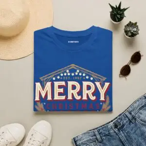 Merry Christmas Market Christmas T-shirt Casual winter outfit featuring Merry Christmas Market graphic tee