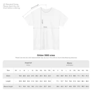 GILDAN 5000 SIZE GUIDE