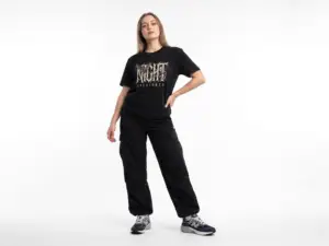 A dark gothic graphic tee featuring a raven and vintage-inspired lettering. Lightweight, unisex and made for Halloween season, late-night looks and everyday streetwear.